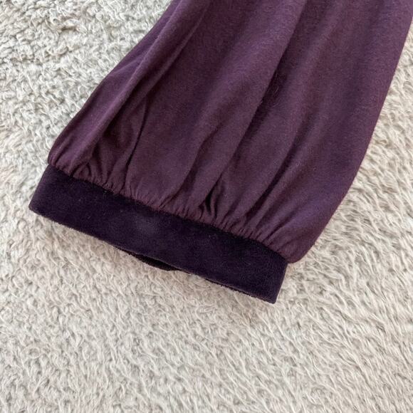 prAna Women's XL Purple Dress Velvet Accents on Neck and Cuffs Tie Die Hem - Picture 4 of 10